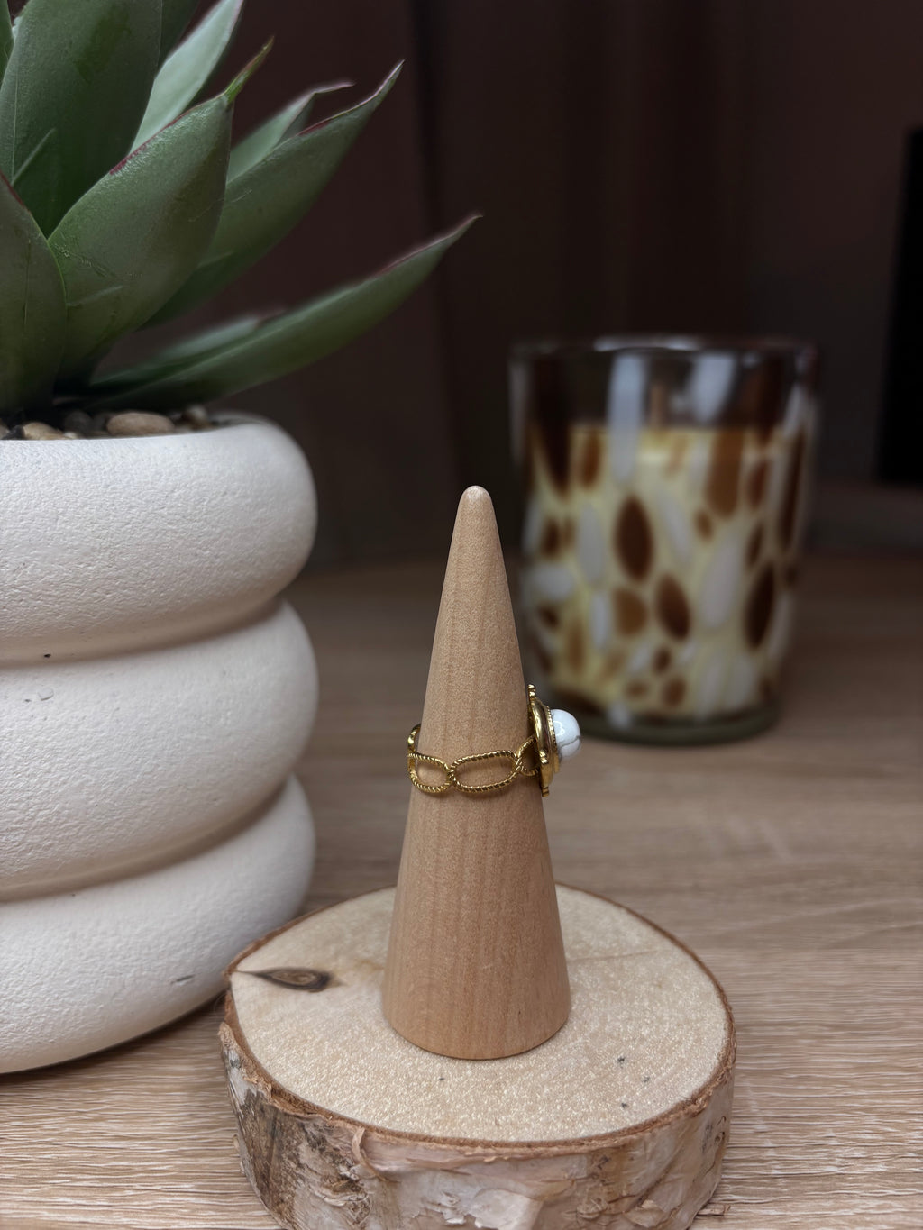 Bague Luna - Howlite