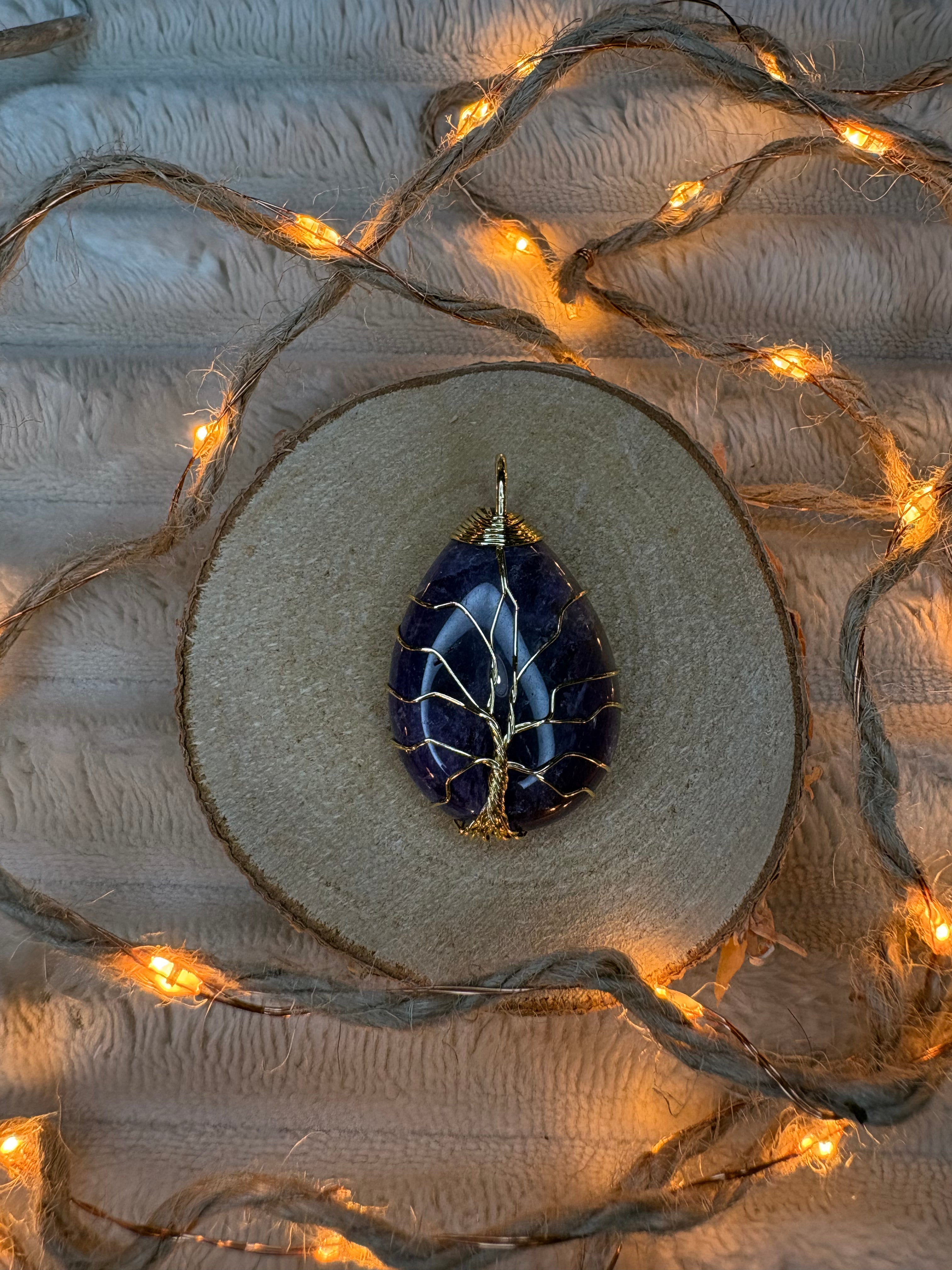 Collier Goutte Dorée - Améthyste