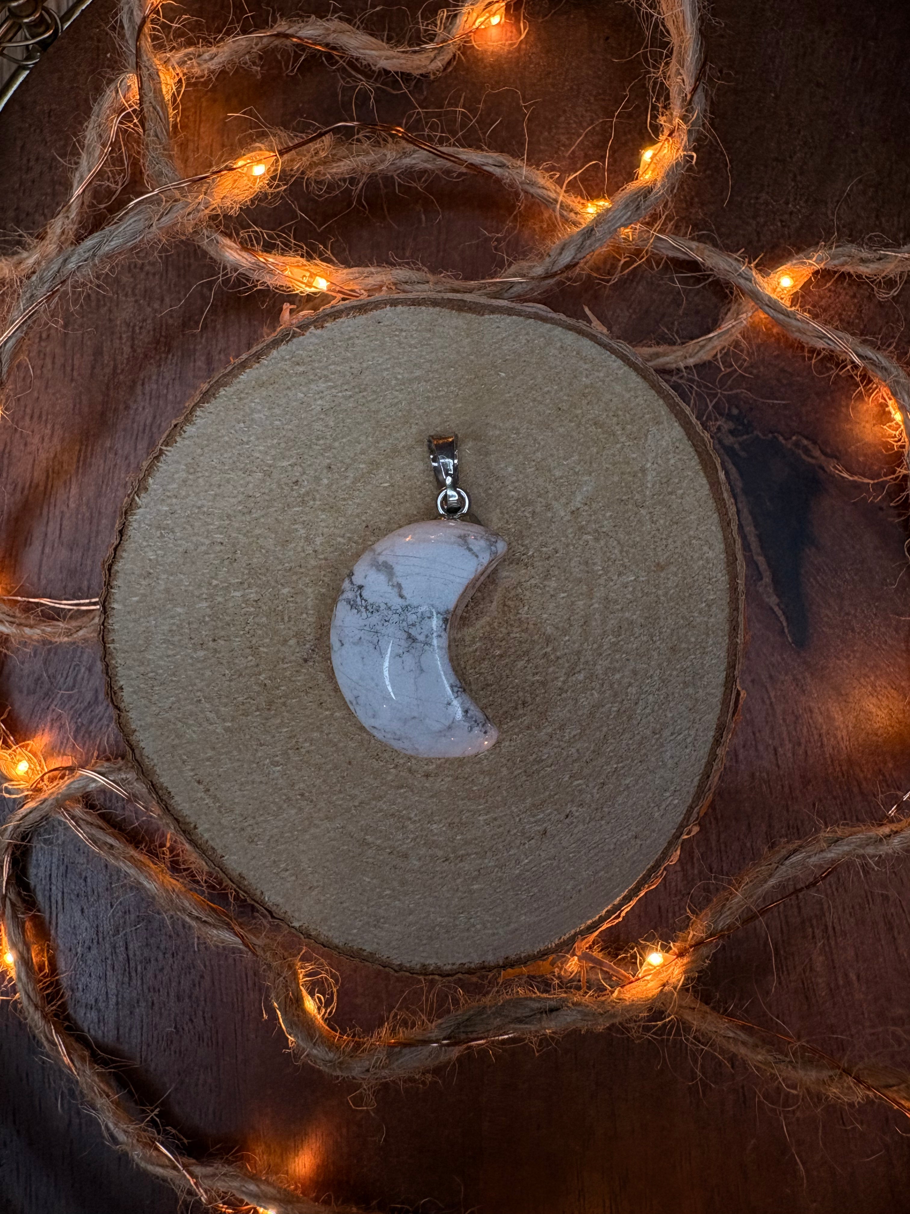 Collier Lune - Howlite