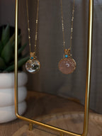 Collier Boule de Cristal - Quartz Rose