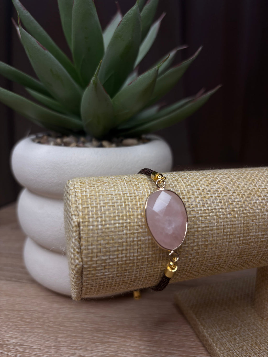 Bracelet Séléné - Quartz Rose