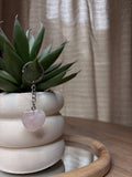 Porte-clés Cœur – Quartz Rose