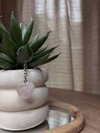Porte-clés Cœur – Quartz Rose