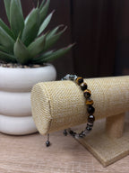 Bracelet Homme Élya - Labradorite, Œil de Tigre, Hématite (6mm et 8mm)