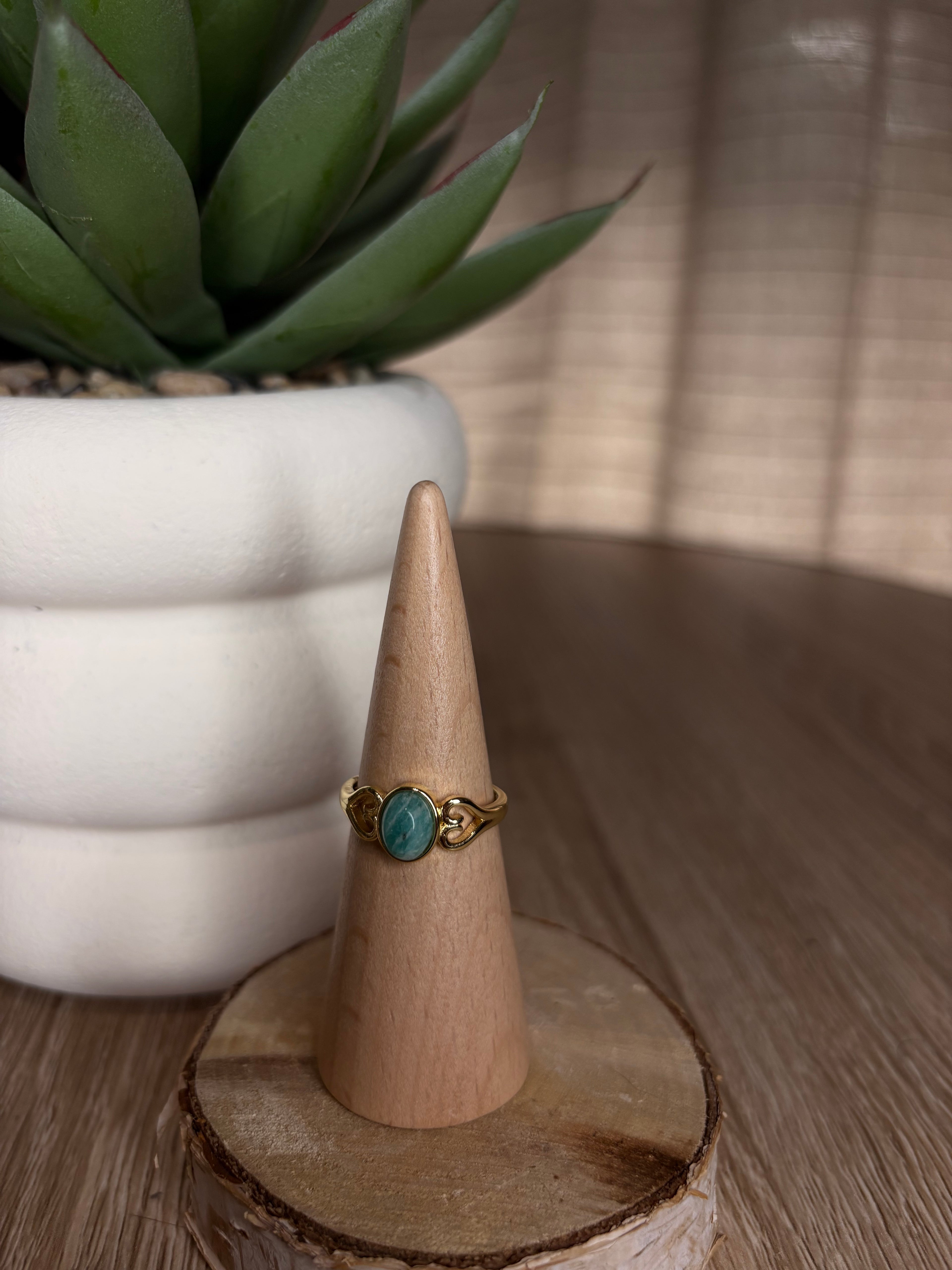 Bague Éclipse - Amazonite