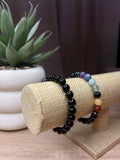 Bracelet Nova - 7 Chakras & Onyx (8mm)