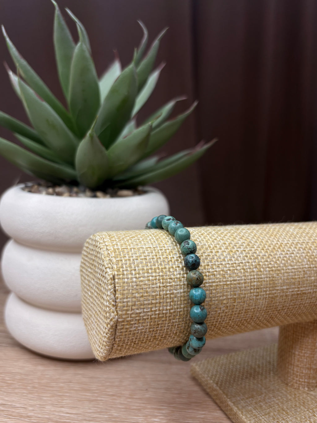 Bracelet Cassiopée - Turquoise du Tibet (6mm)