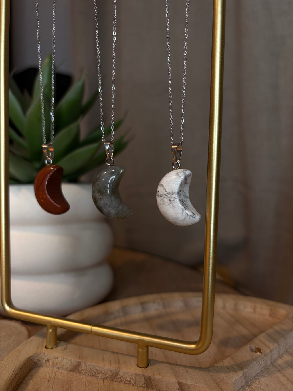 Collier Lune - Howlite