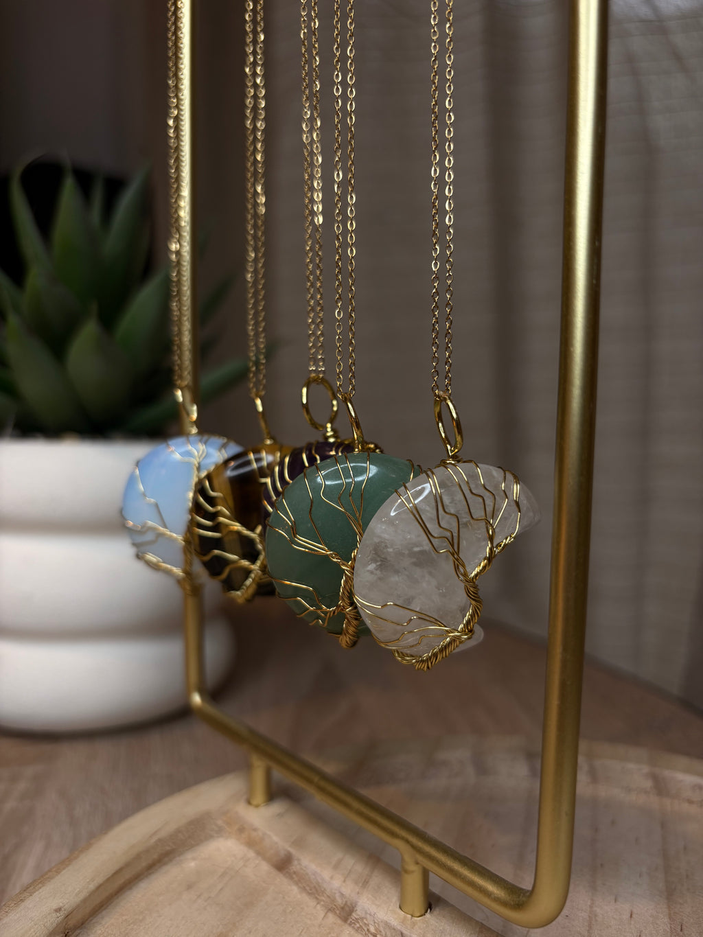 Collier Lune Dorée - Améthyste