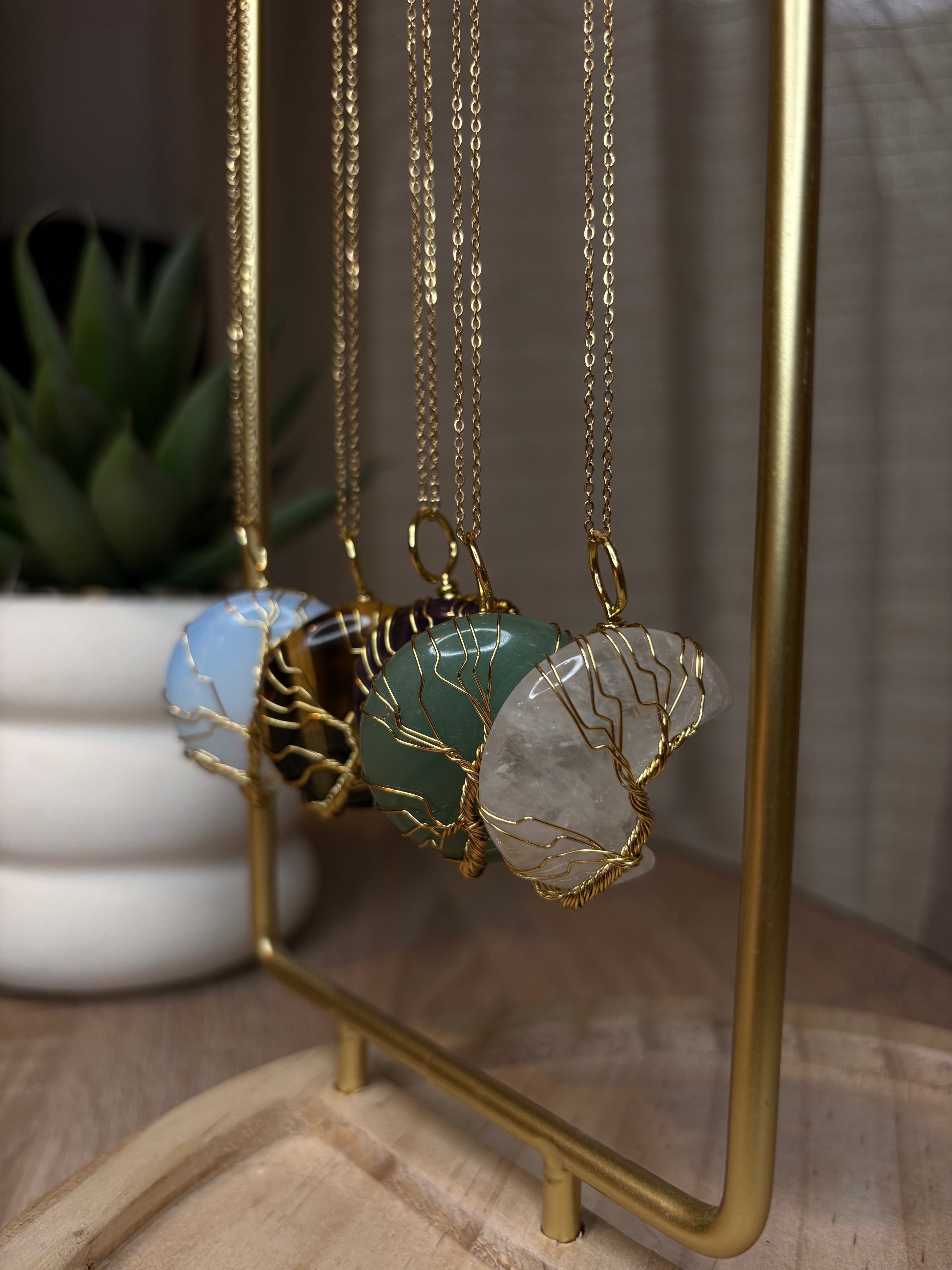 Collier Lune Dorée - Améthyste