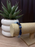 Bracelet Astrée - Cristal de Roche, Aigue Marine, Lapis Lazuli, Sodalite