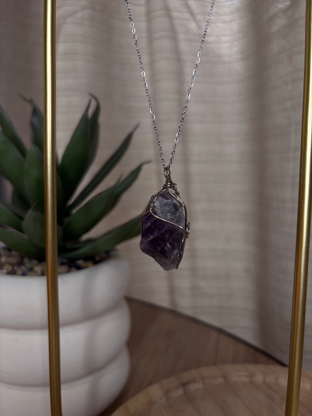 Collier Pierre Brut - Améthyste
