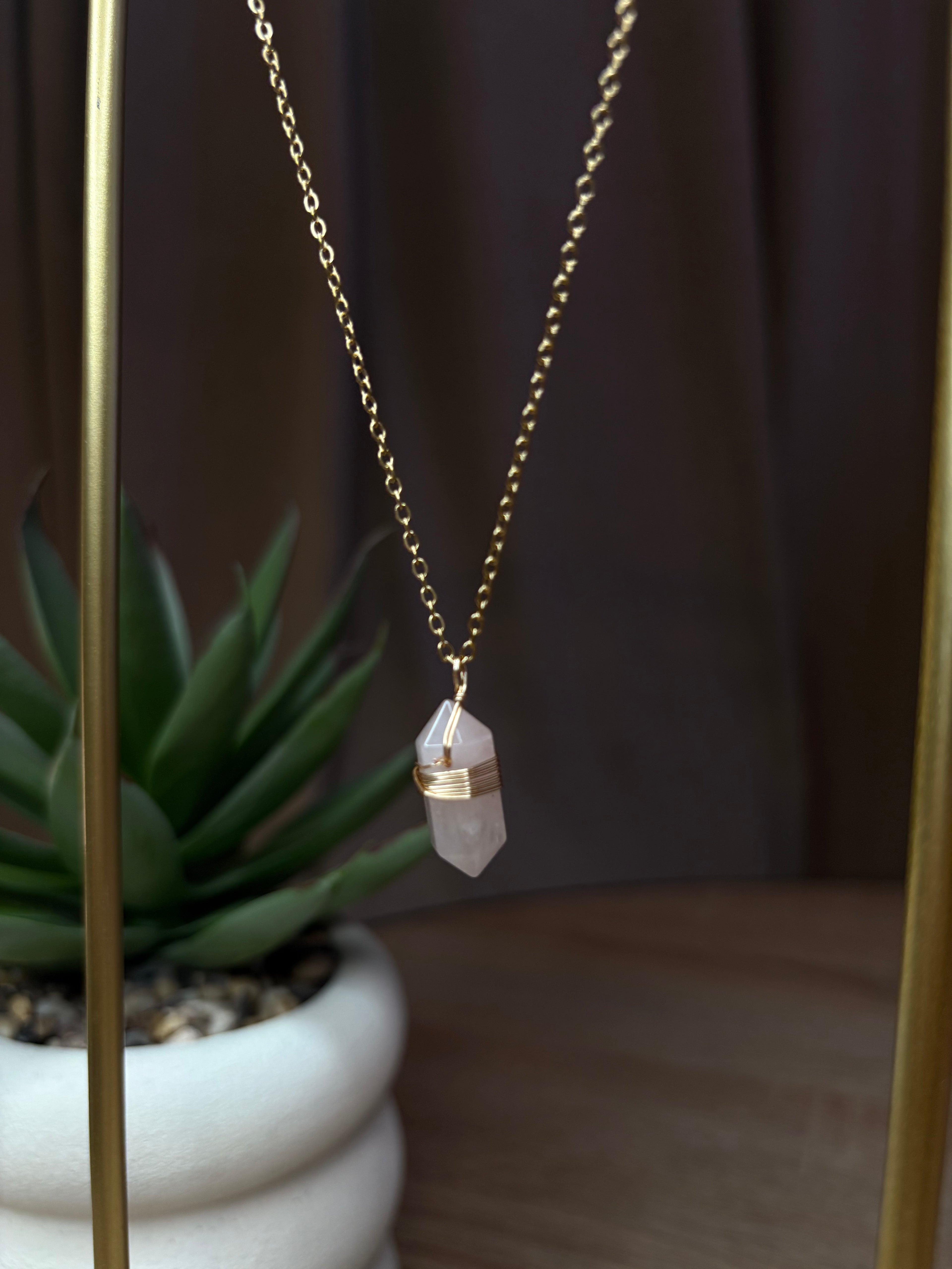 Collier Isis - Quartz Rose